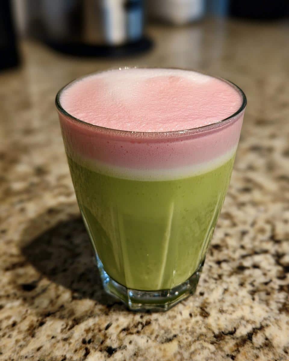 Deliciously Creamy Strawberry Matcha Latte Recipe - detail 2