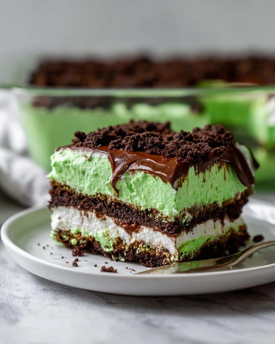 2-Ingredient St. Patrick’s Day Shamrock Lasagna Dessert Magic 3 St. Patrick's Day Shamrock Lasagna Dessert - detail 3