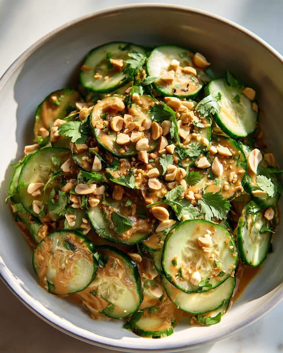 Thai Cucumber Salad with Peanut Dressing - detail 4