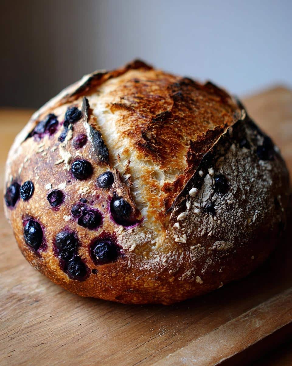 Magical Blueberry Sourdough Bread Recipe in 6 Simple Steps 3 blueberry sourdough bread - detail 3