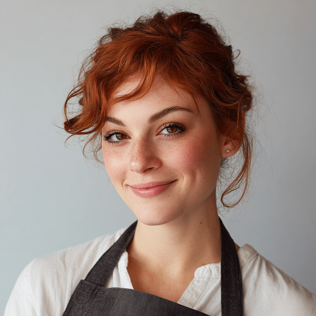 siimo67 a photograph of a female chef in her thirties with re 4c127ba0 705f 41b3 996d 8a98d8427f6f 1