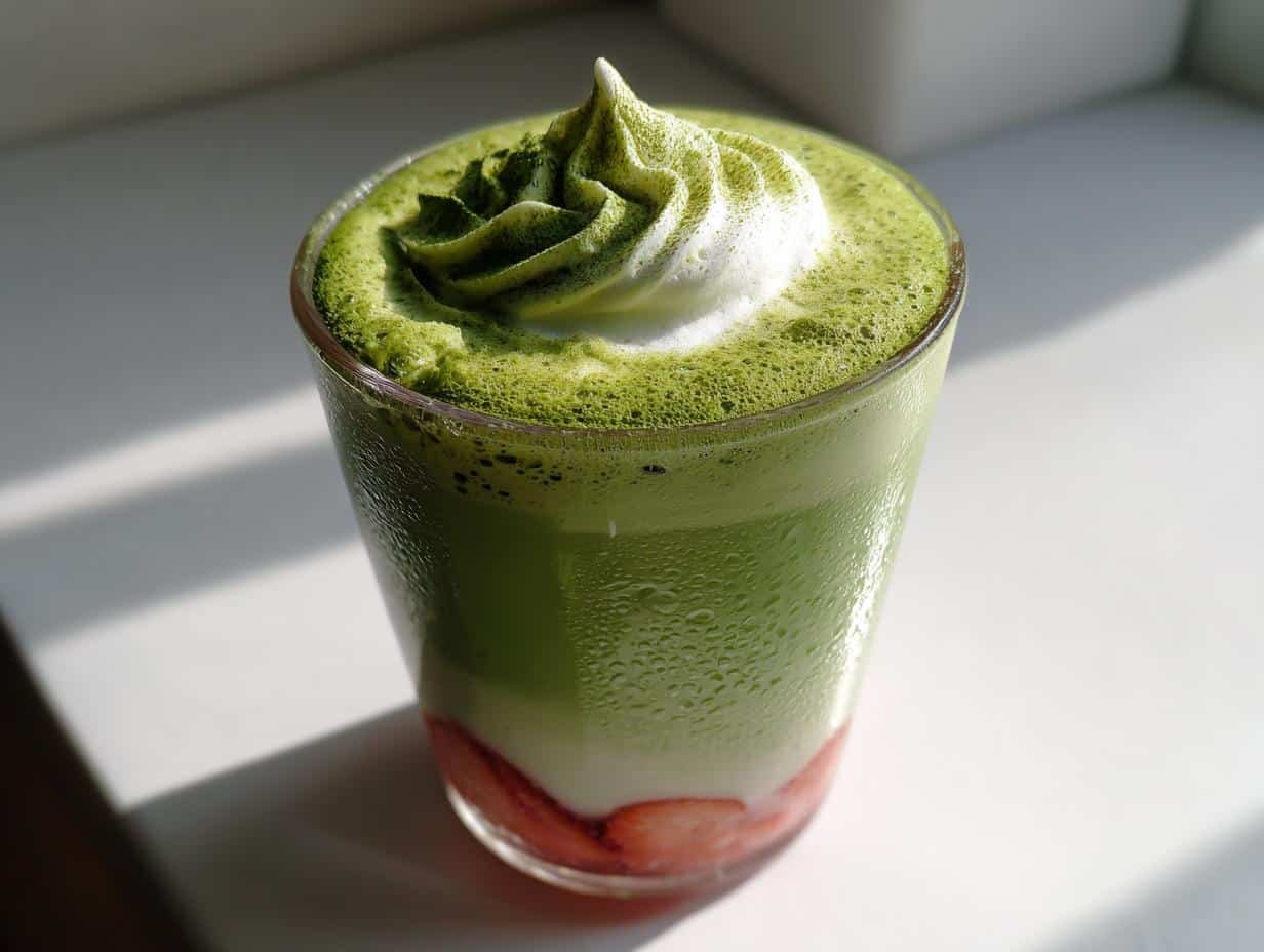 Strawberry Matcha Latte: 5-Minute Bliss in a Glass 1 strawberry matcha latte - detail 1